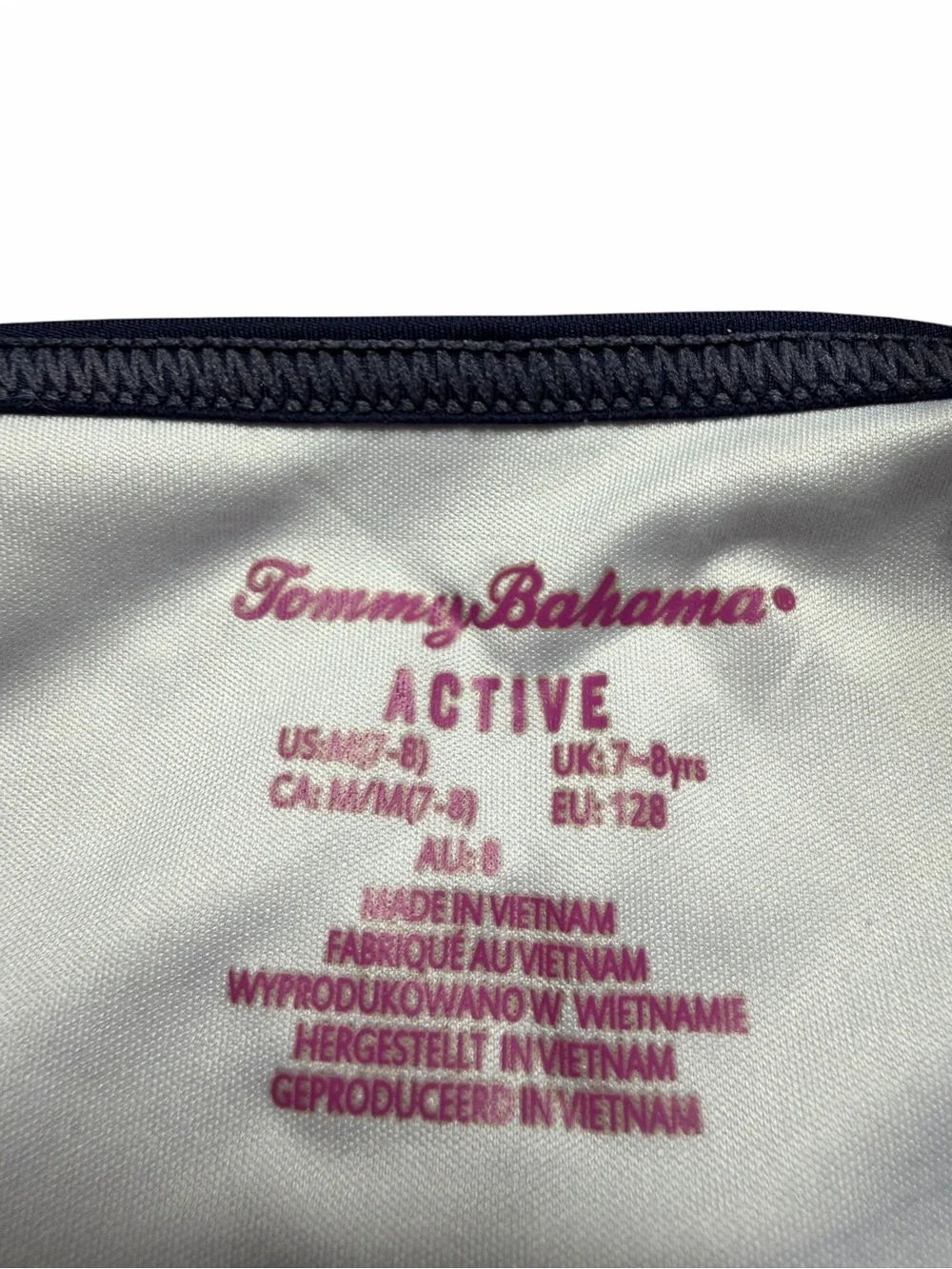 Tommy Bahama Girls Medium Navy and White Gingham Dress Plaid Activewear